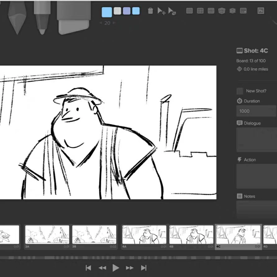 Storyboarder 动画制作和分镜软件 中英文win/Mac 全新官方正版