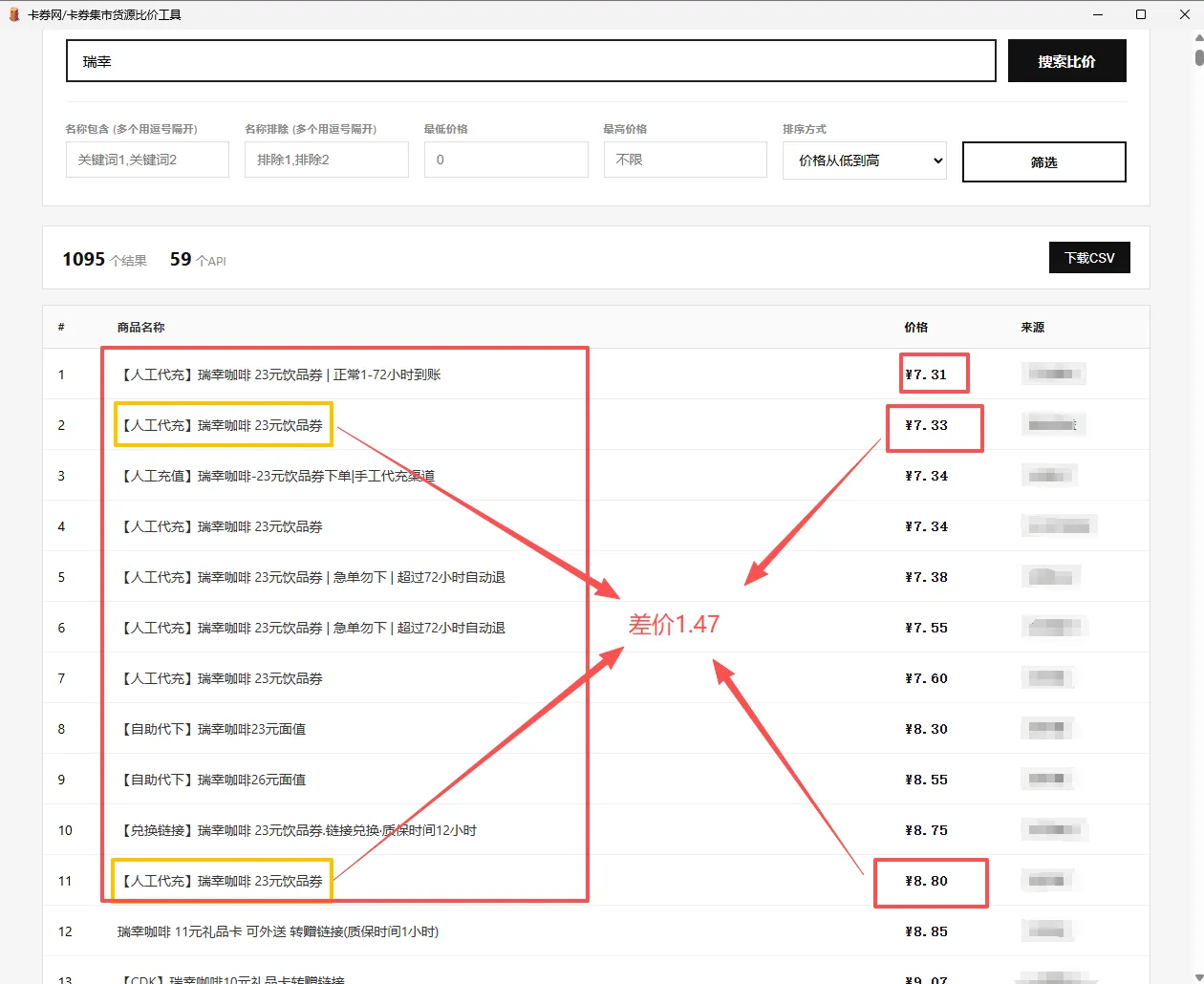 虚拟数字卡券一手货源一键比价软件工具 虚拟数字卡券一手货源一键比价软件工具