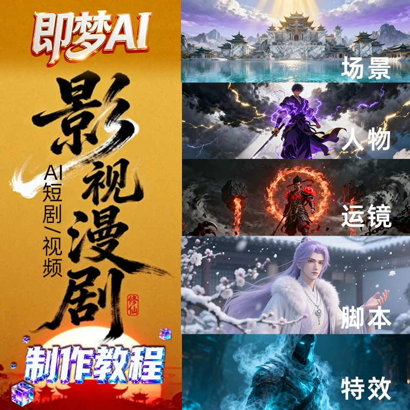 即梦AI动漫影视剧oiioii生成视频提示词分镜运镜可灵豆包制作教程 即梦AI动漫影视剧oiioii生成视频提示词分镜运镜可灵豆包制作教程