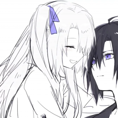 唯美好看的情侣动漫可爱图片 动漫情侣头像一左一右超甜高清