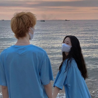 唯美情头真人浪漫图片大全 超甜的情侣头像一左一右配对图片