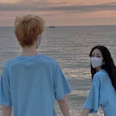 唯美情头真人浪漫图片大全 超甜的情侣头像一左一右配对图片