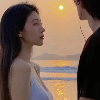 唯美情头真人浪漫图片大全 超甜的情侣头像一左一右配对图片