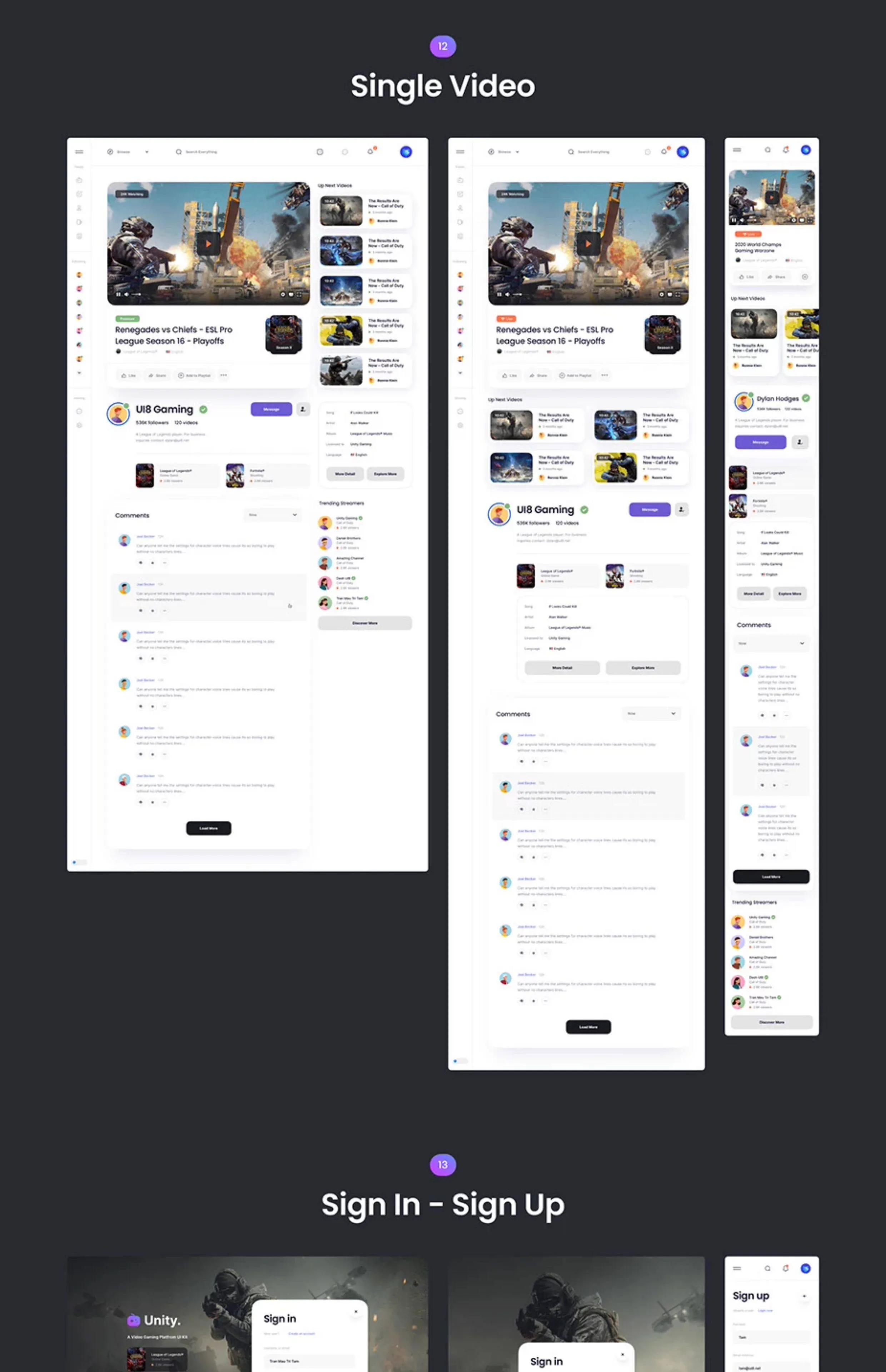 游戏APP后台管理系统HTML网站模板源码UI设计界面模板XD\SKETCH
