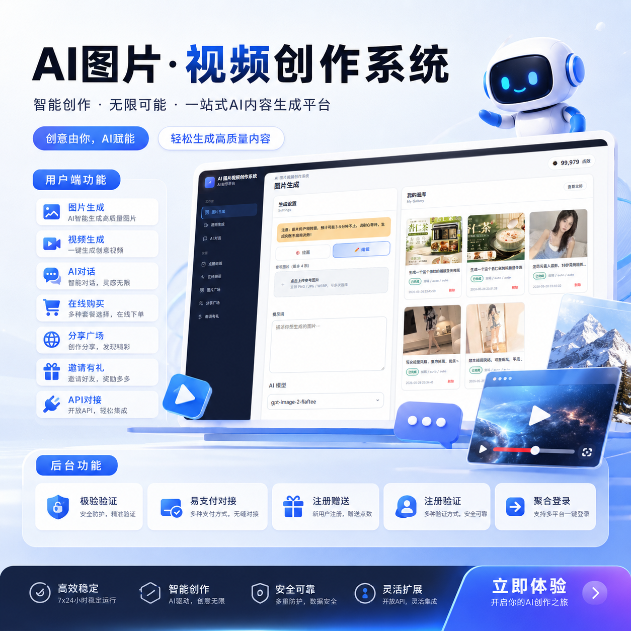 【全网首发】一站式AI图片视频创作系统