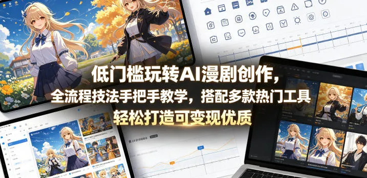 低门槛玩转AI漫剧创作，全流程技法教学