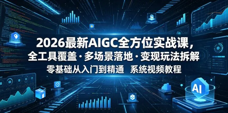 AIGC全方位实战课 主流AIGC工具，多场景落地（视频文档）