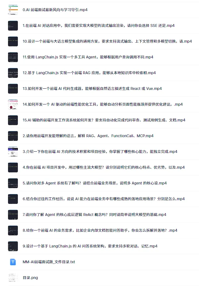 【WEB】2026 AI前端面试题讲解视频