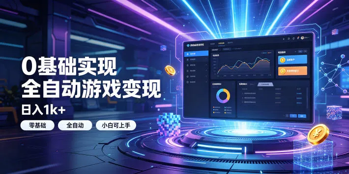 0基础实现全自动游戏变现，日入1k+，小白直接上手搞钱！