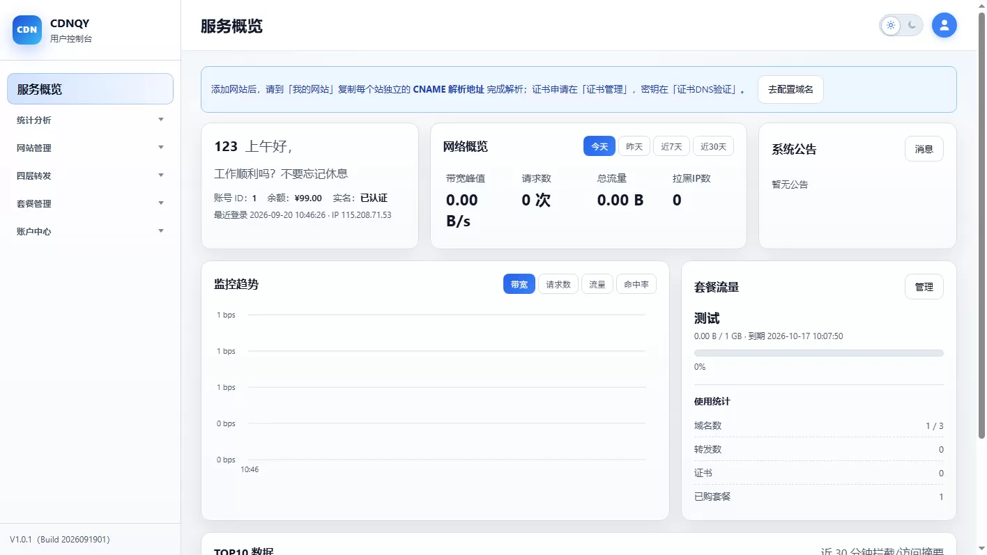 全新CDNQY系统源码php版CDN系统源码|节点安装，边缘加速，规则配置等