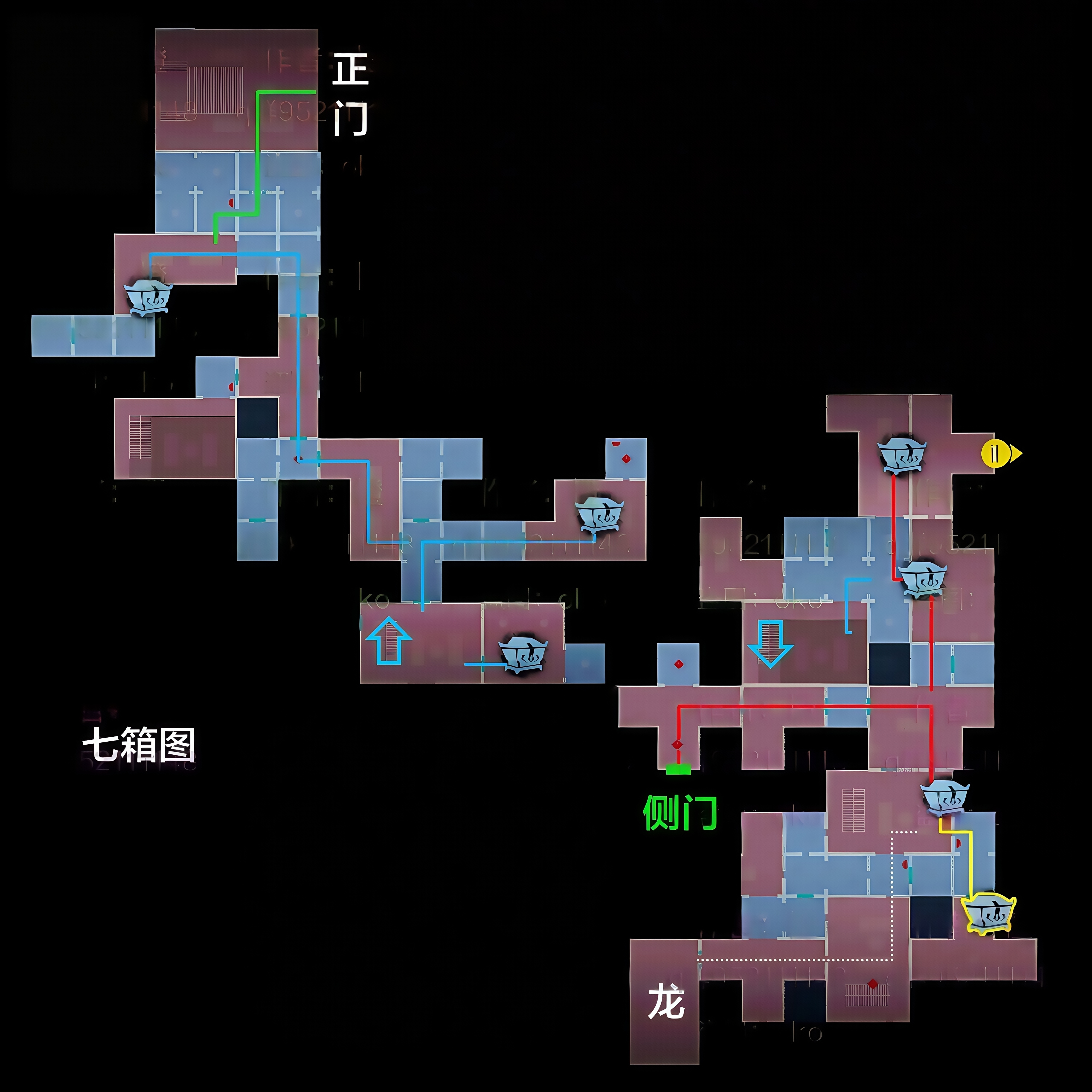 超自然行动组:精绝古城极限┳型地图小抄完整版 下 右有路 双刺