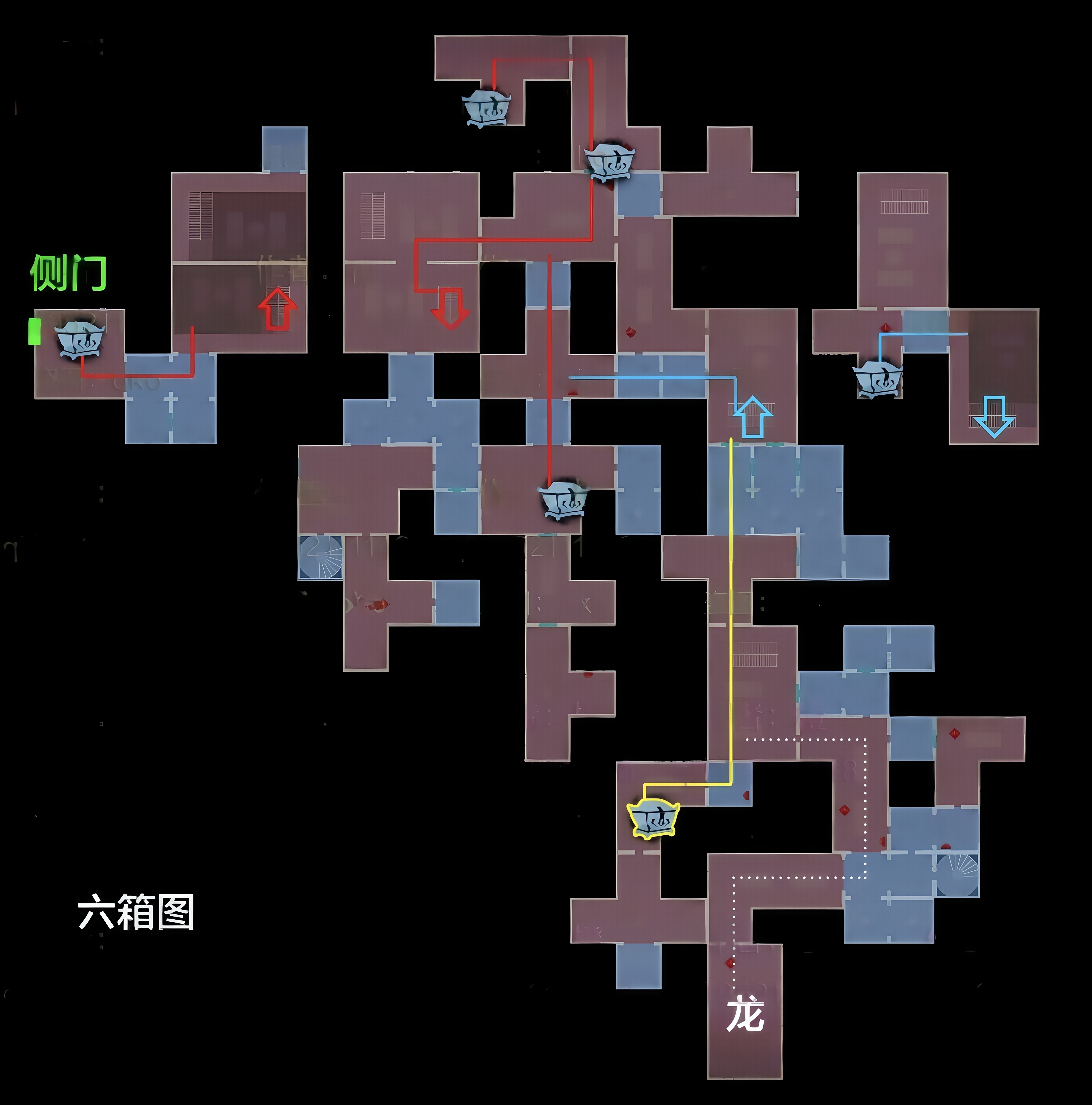 超自然行动组:精绝古城极限■型(正方型)地图小抄详解 左上 有棺