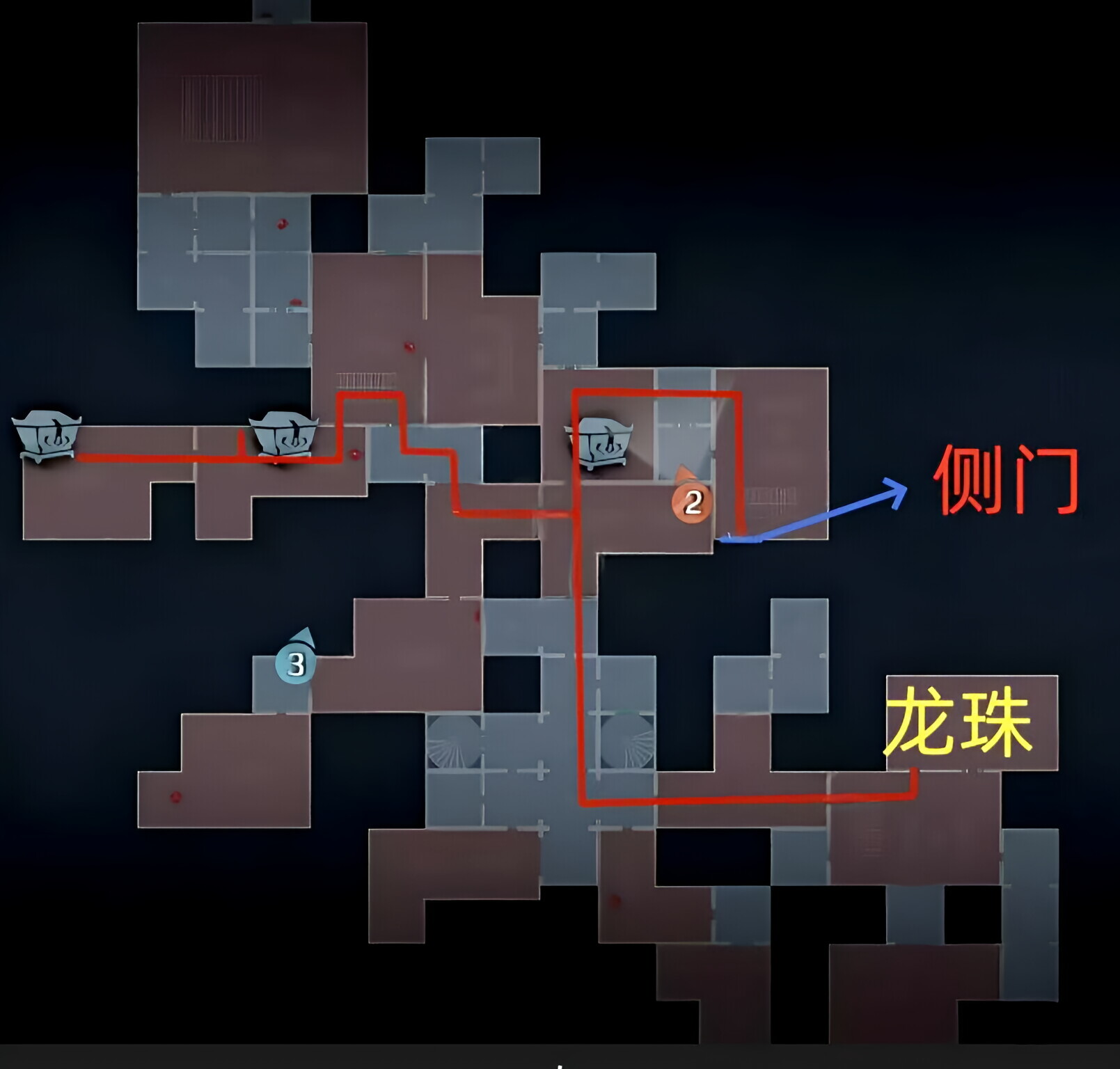 超自然行动组:精绝古城困难▍型地图小抄整理 下左 左路2白