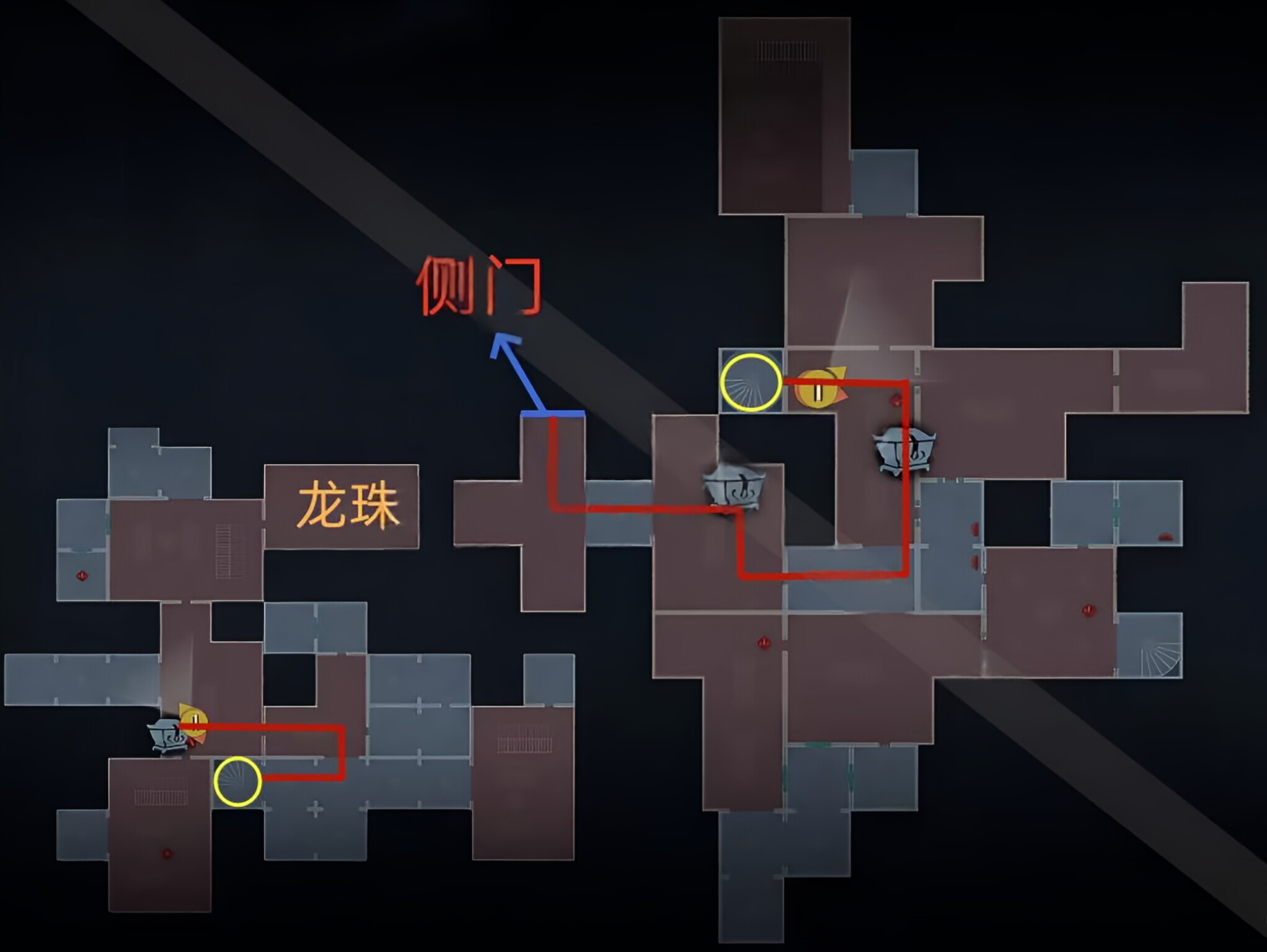 超自然行动组：精绝古城困难┫型地图棺材位置解析 上 右路1白