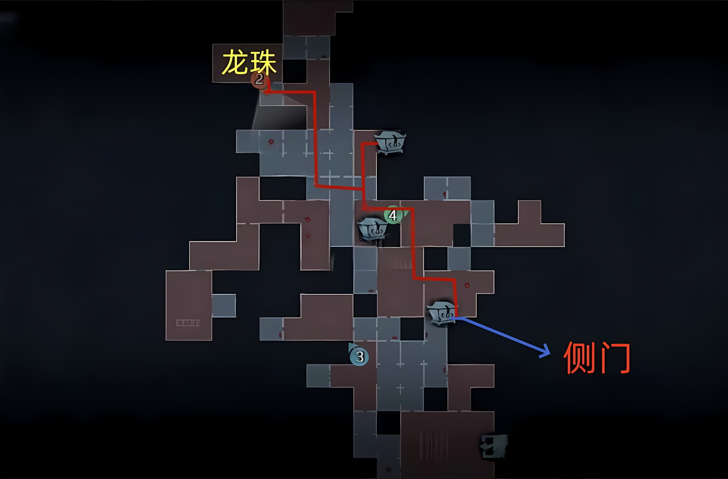 超自然行动组:精绝古城困难┏型地图小抄完整版 下中(胖)有棺 多路