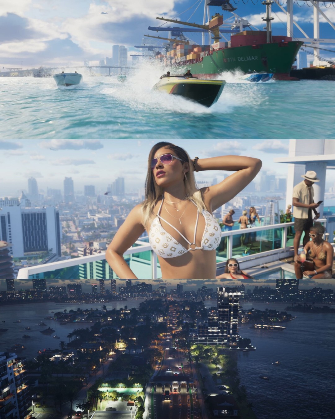 《GTA6》发售预告与首支预告横向对比 被质疑画面出现缩水