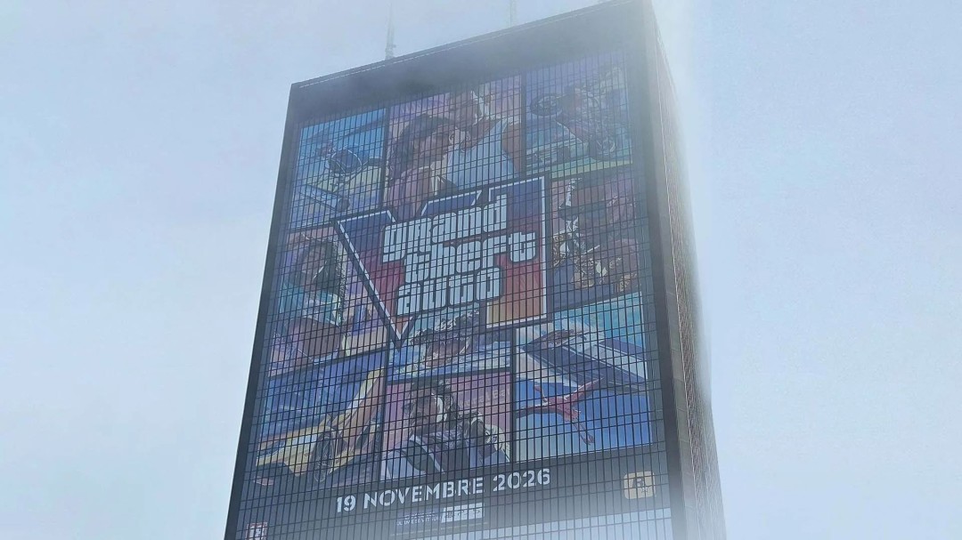 《GTA6》巴黎巨幅户外广告