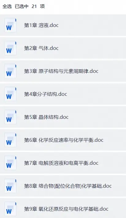 【竞赛奥赛】《高中化学竞赛》共十九章(Word版)