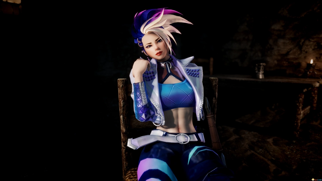 《上古卷轴5:天际重制版》KDA阿卡丽女随从MOD