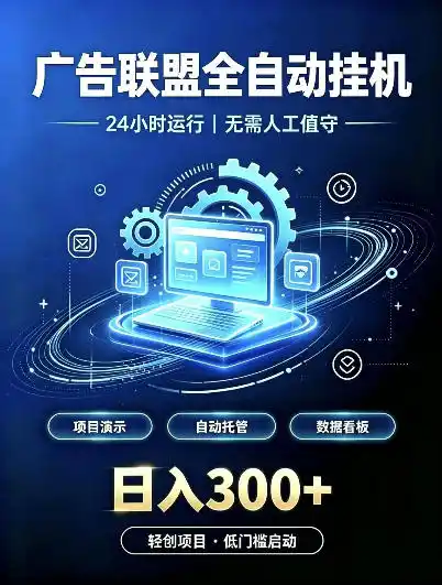 广告联盟全自动挂G,24小时自动运行,无需人工值守,日收200-500+【揭秘】