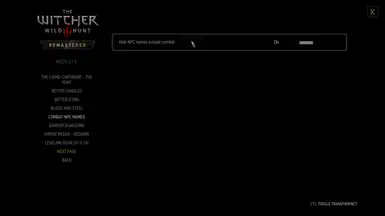 《巫师3：狂猎重制版》战斗外隐藏NPC名字MOD V1.0