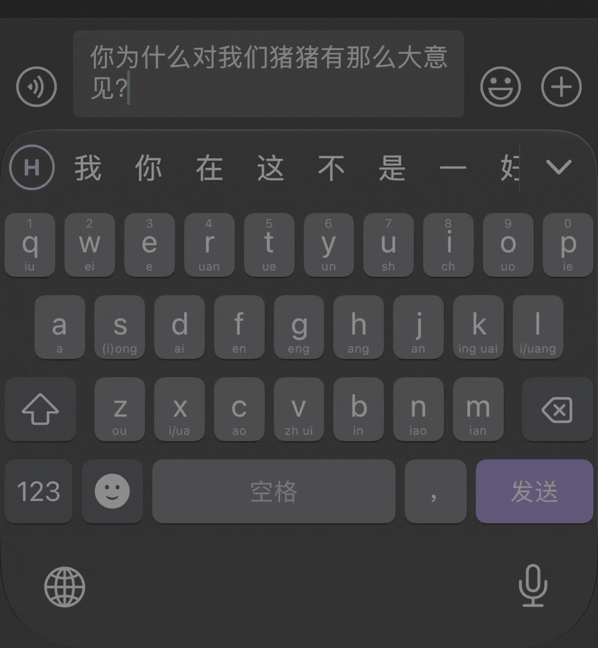 紫毫双拼纠错演示
